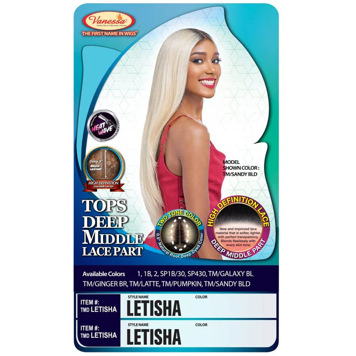 Vanessa Tops 5" Middle Part HD Lace Front Wig - LETISHA - Image 3