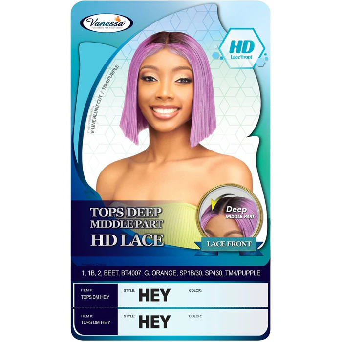 Vanessa Tops Deep Middle HD Lace Part Wig - HEY - Image 3