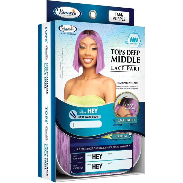 Vanessa Tops Deep Middle HD Lace Part Wig - HEY - Image 5