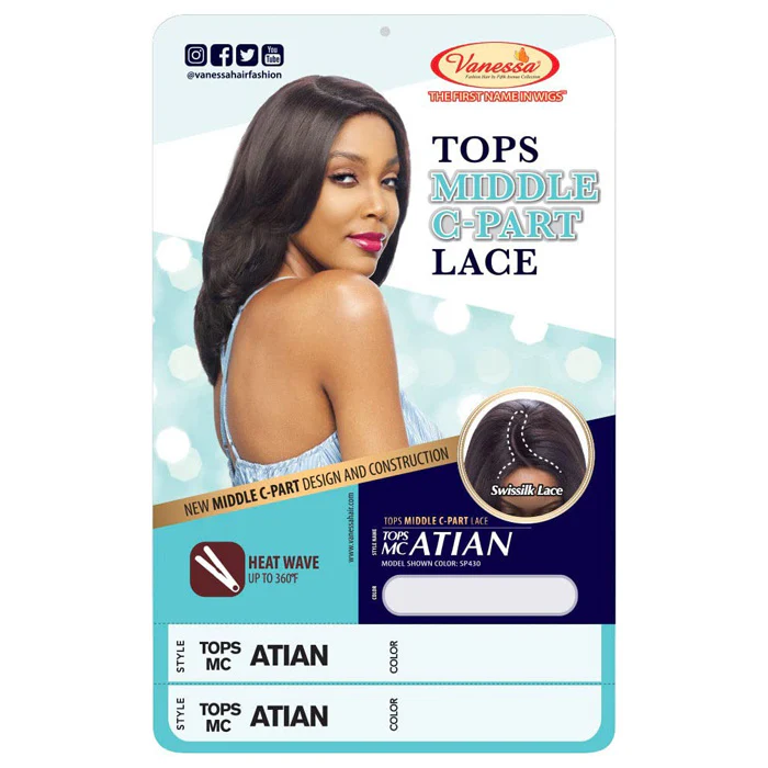 Vanessa Tops Middle C-Side Part Swissilk Lace Front Wig - TOPS MC ATIAN - Image 4