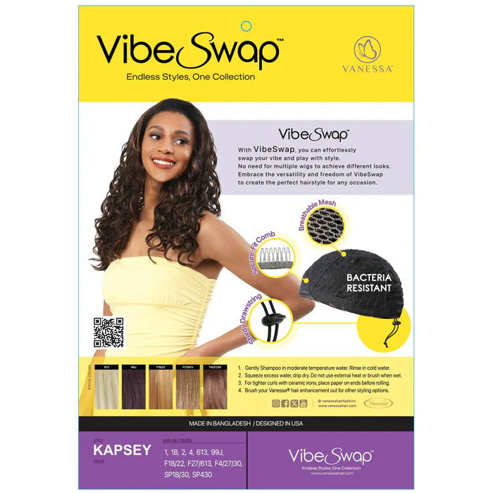 Vanessa Vibe Swap Drawstring Half Wig - KAPSEY - Image 5