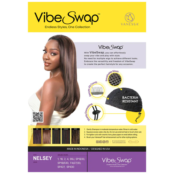 Vanessa Vibe Swap Drawstring Half Wig - NELSEY - Image 5