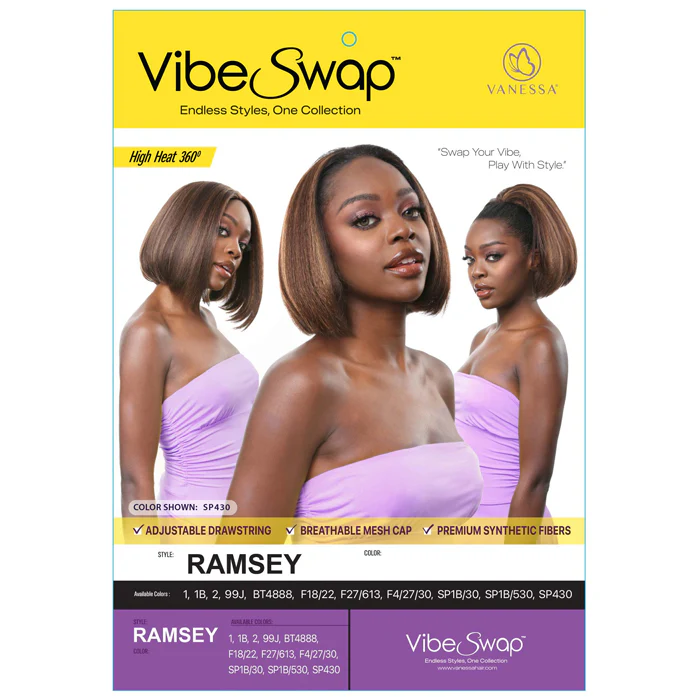 Vanessa Vibe Swap Half Wig - RAMSEY - Image 4