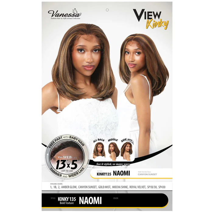 Vanessa View Kinky Glueless HD 13x5 Lace Frontal Wig - KINKY 135 NAOMI - Image 3