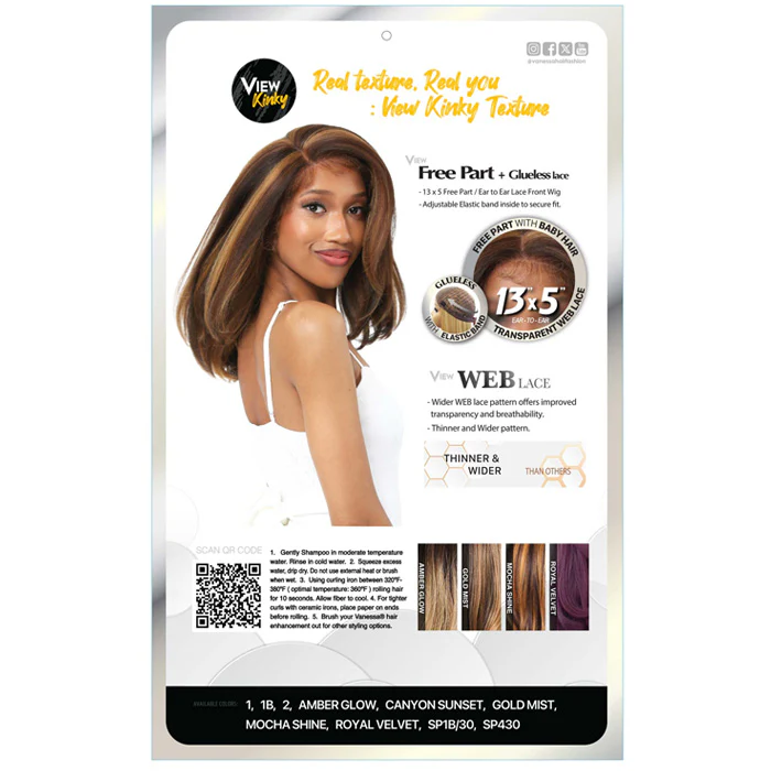 Vanessa View Kinky Glueless HD 13x5 Lace Frontal Wig - KINKY 135 NAOMI - Image 4