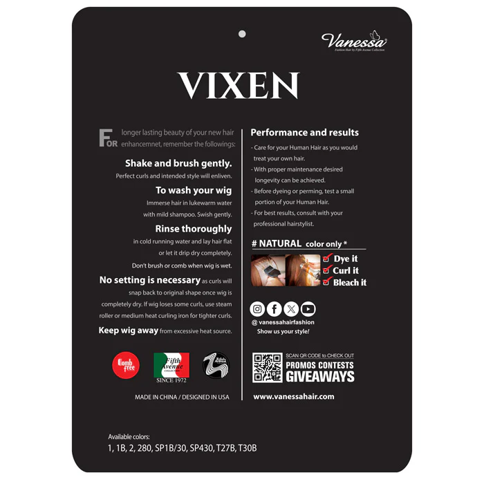 Vanessa Vixen 100% Human Hair Full Wig - HH SEIS - Image 4