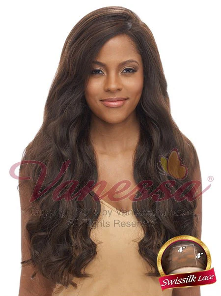 Vanessa Honey-4 Brazilian Human Hair Blend Lace Front Wig T4HB FACONY - Image 4