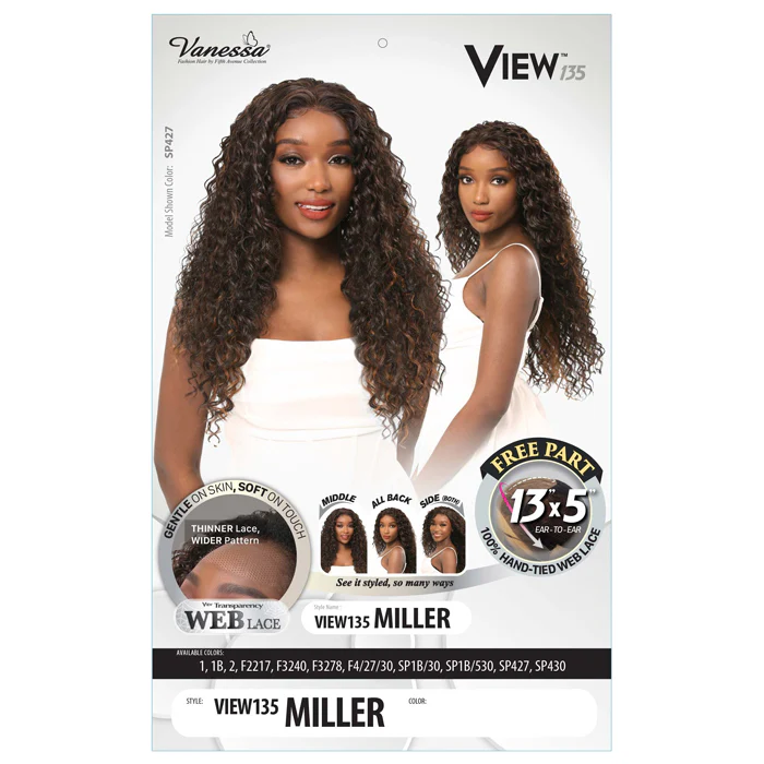 View 135 By Vanessa HD 13x5 Lace Front Wig - MILLER - Image 4