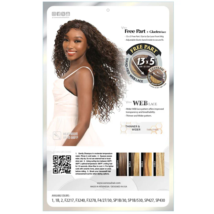 View 135 By Vanessa HD 13x5 Lace Front Wig - MILLER - Image 5