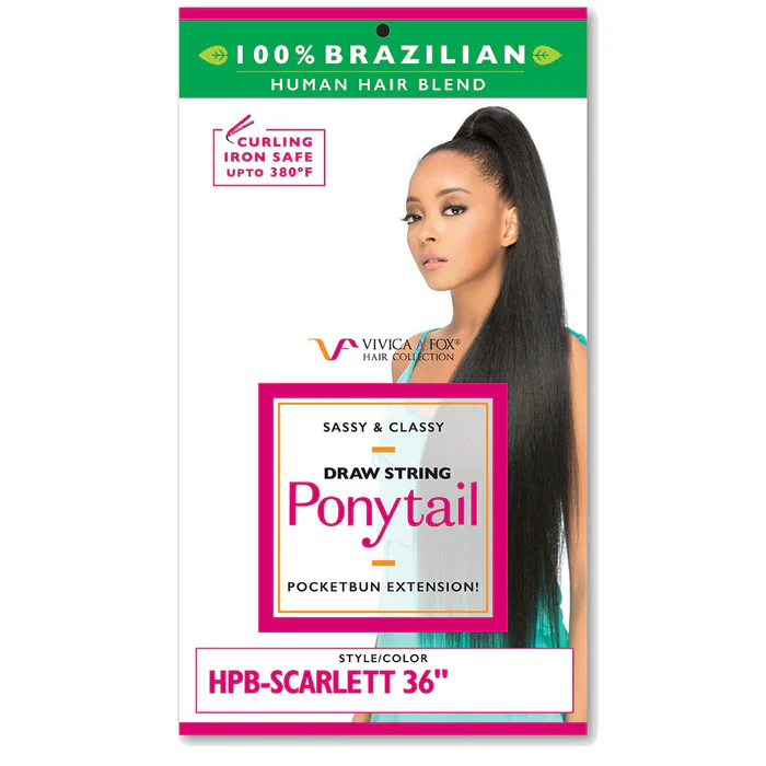 Vivica A Fox Brazilian 100% Human Hair Blend Drawstring Ponytail - HPB-SCARLETT 36" - Image 4