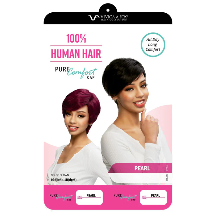 Vivica Fox Pure Comfort Cap 100% Human Hair Full Wig - PEARL - Image 4