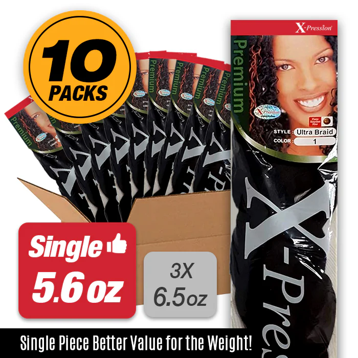 X-Pression Premium Braid - ULTRA BRAID - 10 PACKS/ 20 PACKS - Image 2