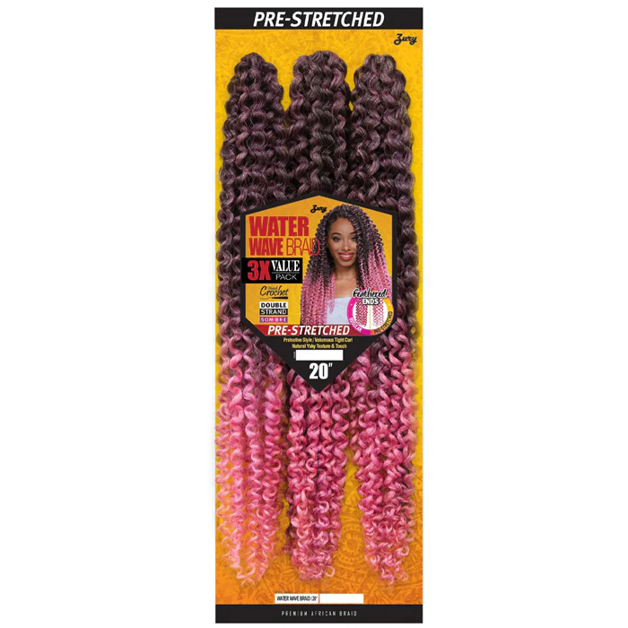 Zury 3X Value Pack Pre-Stretched Crochet Braid - WATER WAVE 20" - Image 3