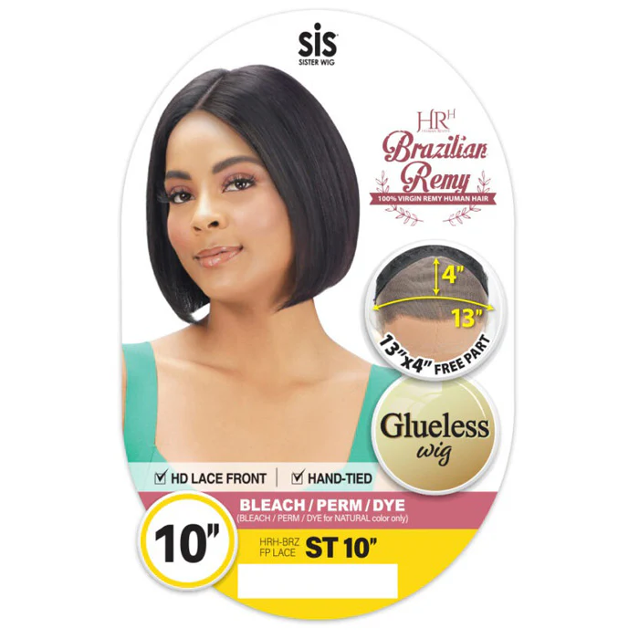 Zury Sis Brazilian Remy Glueless 13x4 HD Lace Front Wig - HRH-BRZ FP LACE ST 10" - 100% Virgin Remy Human Hair - Image 3