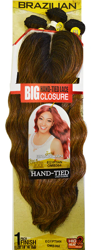 Zury Sis Brazilian Yesone EGYPTIAN Weave (1Pack Finish-16/18/20 + Big Closure) - Image 2
