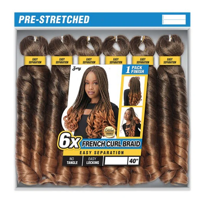 Zury Sis Crochet Braids 100% HAND MADE - FRENCH CURL BRAID 6X 40"