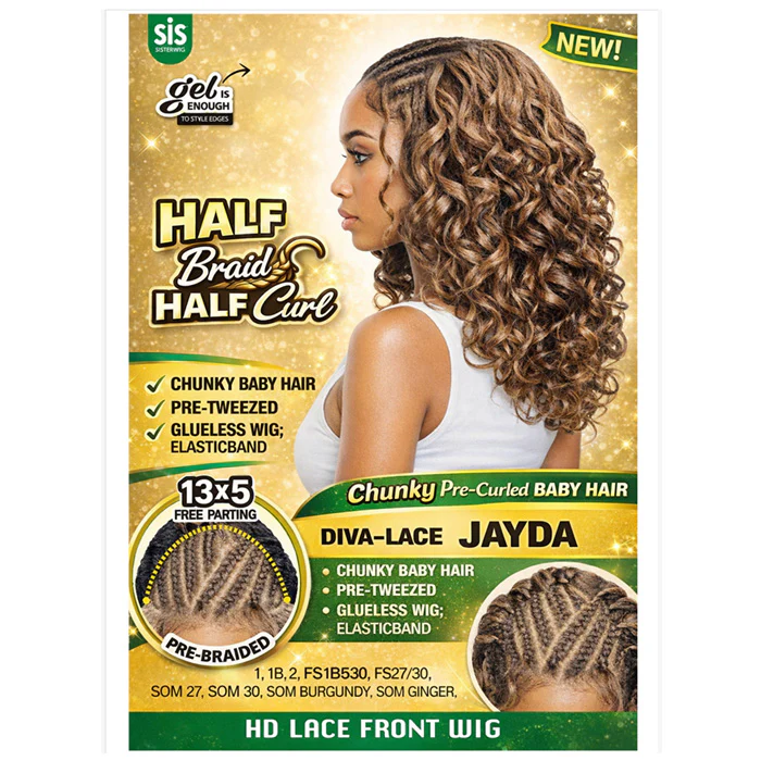 Zury Sis Diva Lace Glueless HD 13x5 Pre-Braided Lace Frontal Wig - JAYDA - Image 5