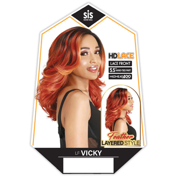 Zury Sis Synthetic 5.5" Hand-Tied Part HD Lace Front Wig - LF-VICKY - Image 4