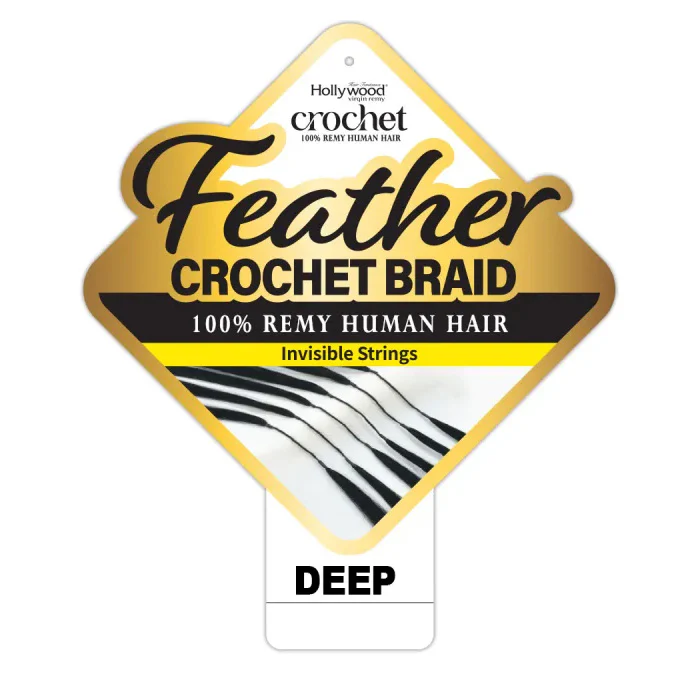 Zury Sis Hollywood Feather Crochet Braid - DEEP 14/18" - 100% Remy Human Hair - Image 3