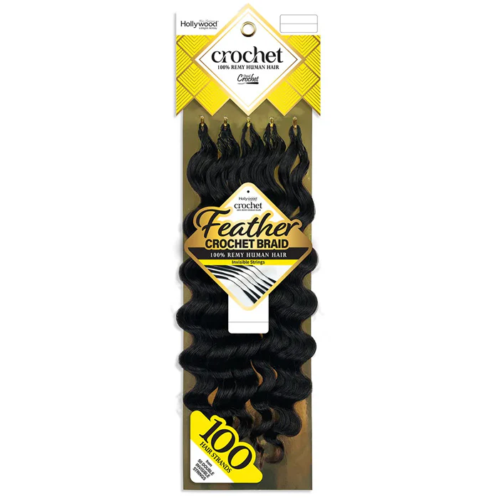 Zury Sis Hollywood Feather Crochet Braid - OCEAN 14/18" - 100% Remy Human Hair - Image 2