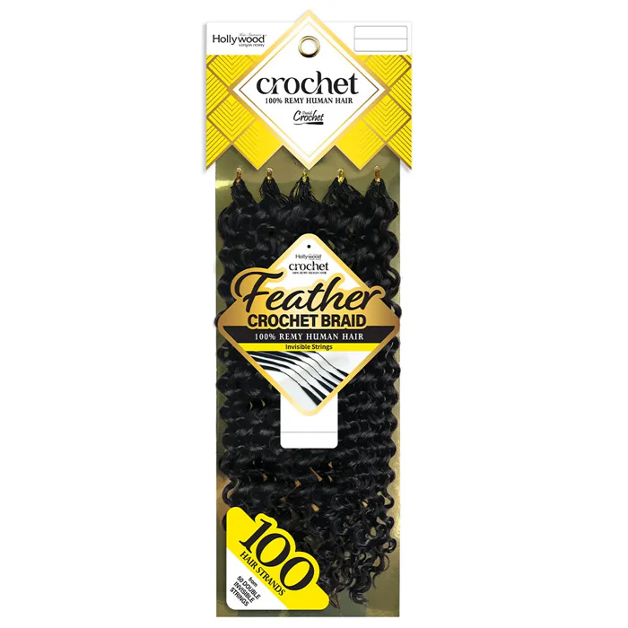 Zury Sis Hollywood Feather Crochet Braid - WATER 14/18" - 100% Remy Human Hair - Image 2