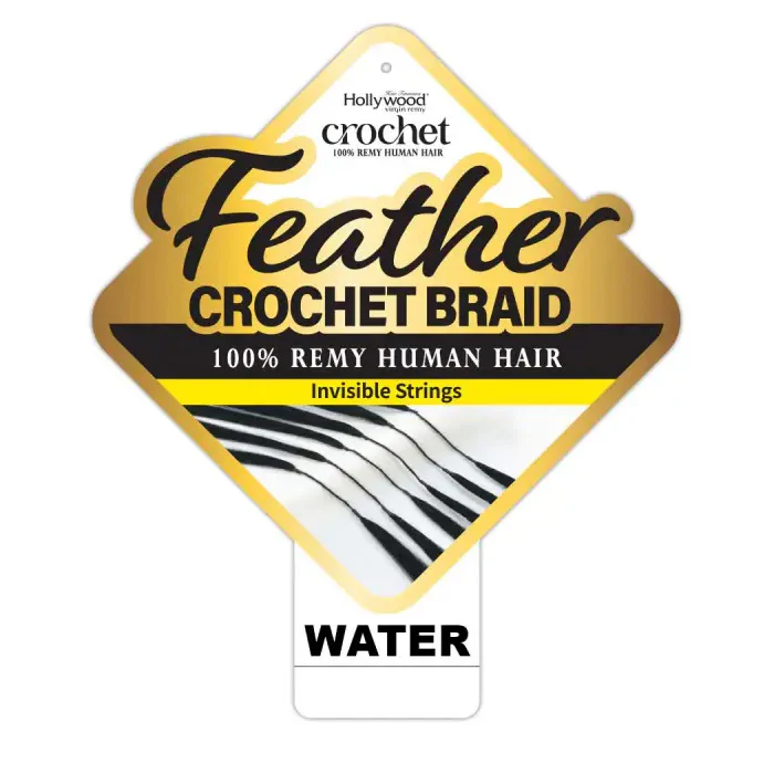 Zury Sis Hollywood Feather Crochet Braid - WATER 14/18" - 100% Remy Human Hair - Image 3