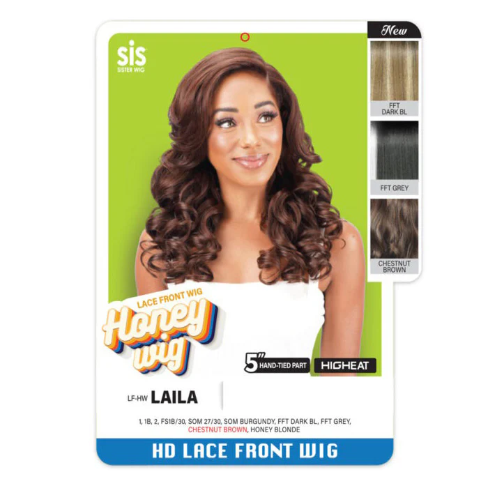 Zury Sis Honey Wig 5" Hand-Tied Part HD Lace Front Wig - LAILA - Image 3