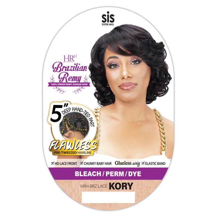 Zury Sis HR Brazilian Remy Glueless HD 5" Deep Lace Part Front Wig - KORY - 100% Virgin Remy Human Hair - Image 3