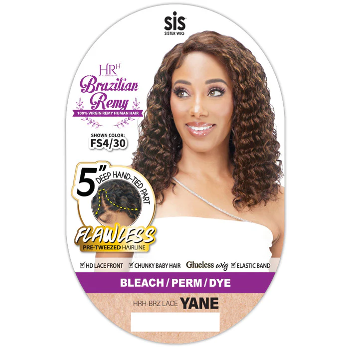 Zury Sis HR Brazilian Remy Glueless HD 5" Deep Lace Part Front Wig - YANE - 100% Virgin Remy Human Hair - Image 3