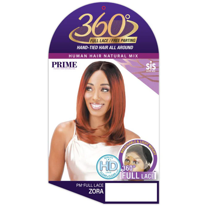 Zury Sis Human Hair Blend 360 HD Full Lace/Free Parting Wig - ZORA - Image 4