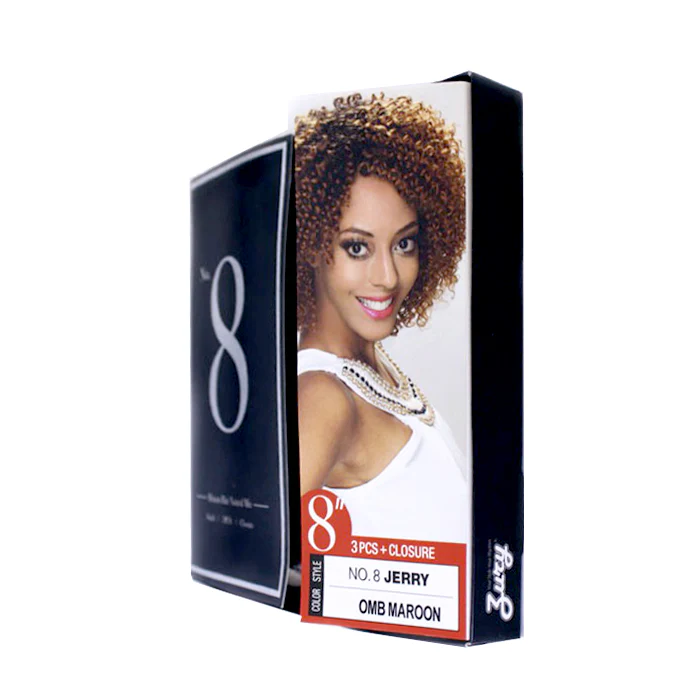 Zury Sis Human Hair Natural Mix Weave - NO.8 JERRY 8" (3 PCS + Closure) - Image 4
