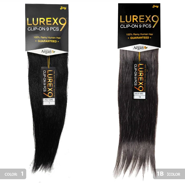 Zury Sis Lurex 100% Remy Human Hair Clip-On Weave - STRAIGHT 9 PCS 10-14" - Image 2