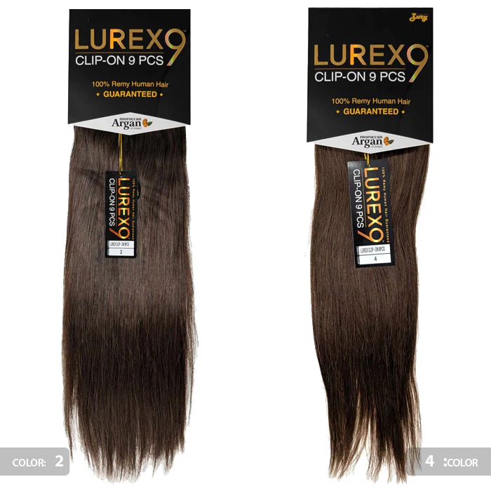 Zury Sis Lurex 100% Remy Human Hair Clip-On Weave - STRAIGHT 9 PCS 10-14" - Image 3