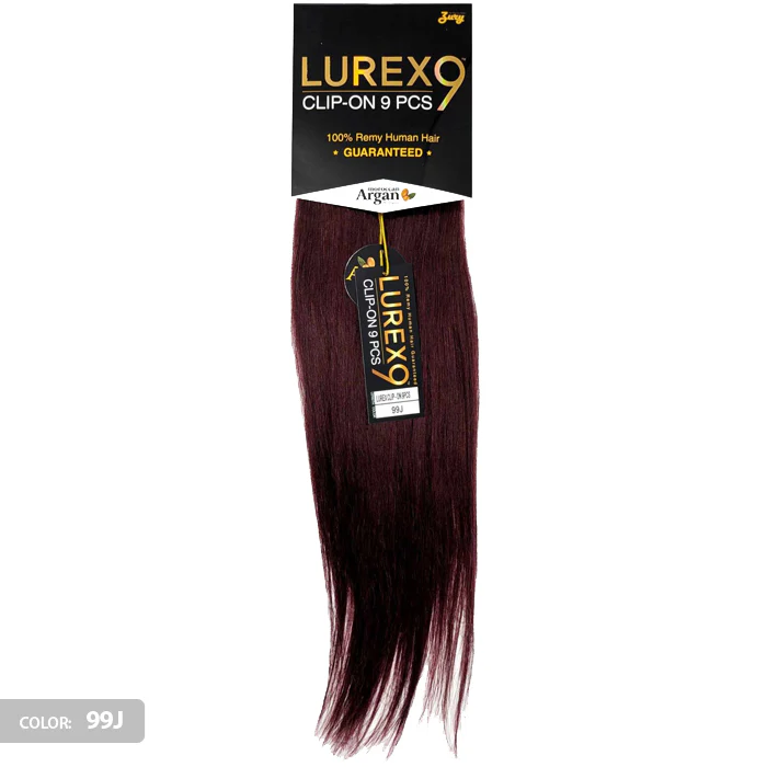 Zury Sis Lurex 100% Remy Human Hair Clip-On Weave - STRAIGHT 9 PCS 10-14" - Image 4