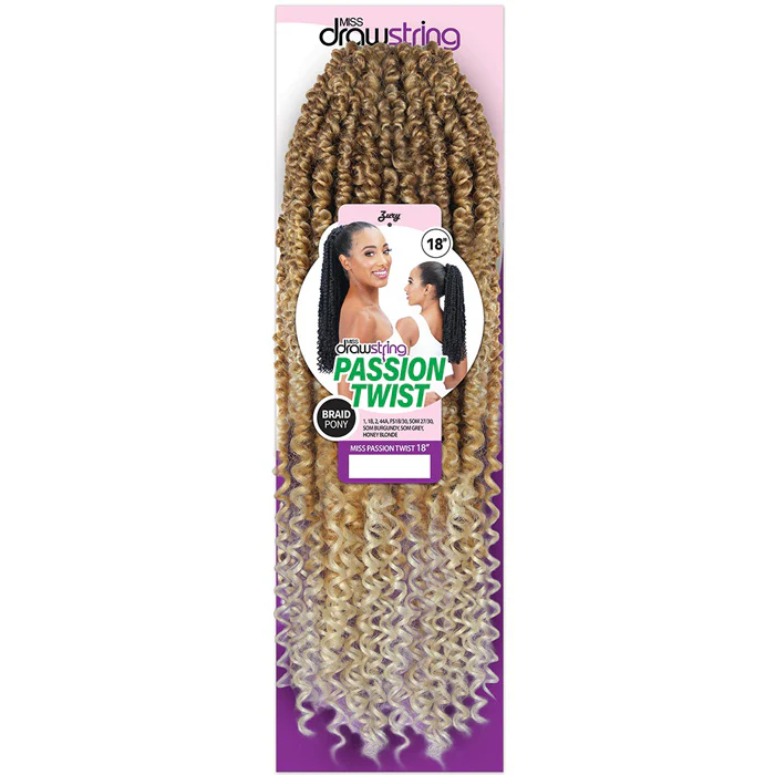 Zury Sis Miss Drawstring Drawstring Braid Ponytail - MISS PASSION TWIST 18" - Image 3