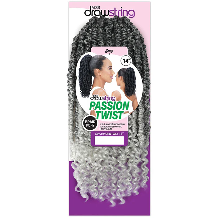 Zury Sis Miss Drawstring Drawstring Ponytail - MISS PASSION TWIST 14" - Image 3