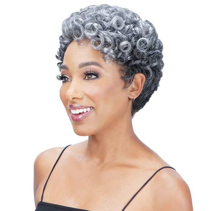 Zury Sis Ms.Wisdom Salt and Pepper Full Wig - WISDOM 204 - Image 2
