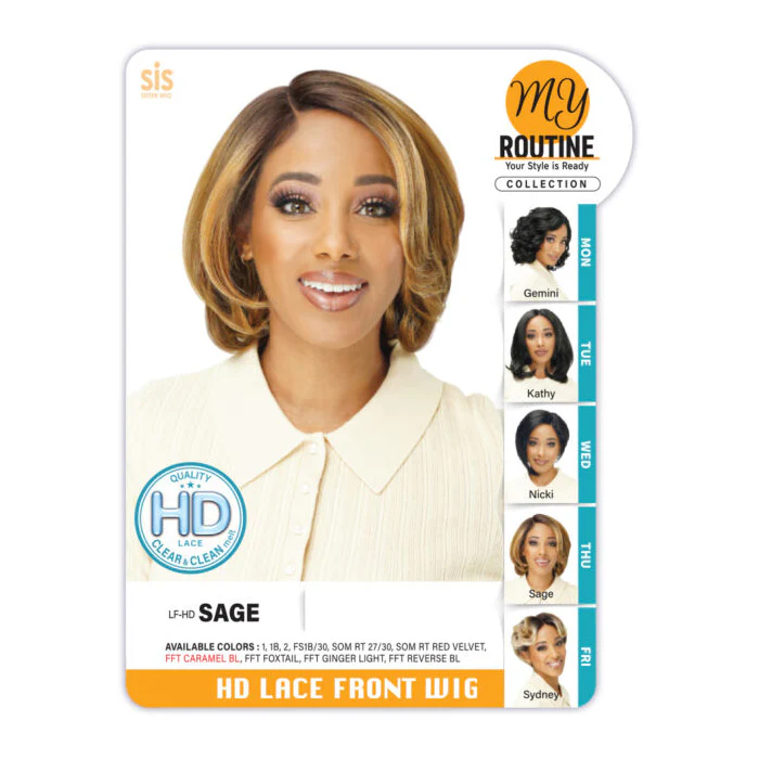 Zury Sis My Routine HD Lace Front Wig - LF-HD SAGE - Image 4