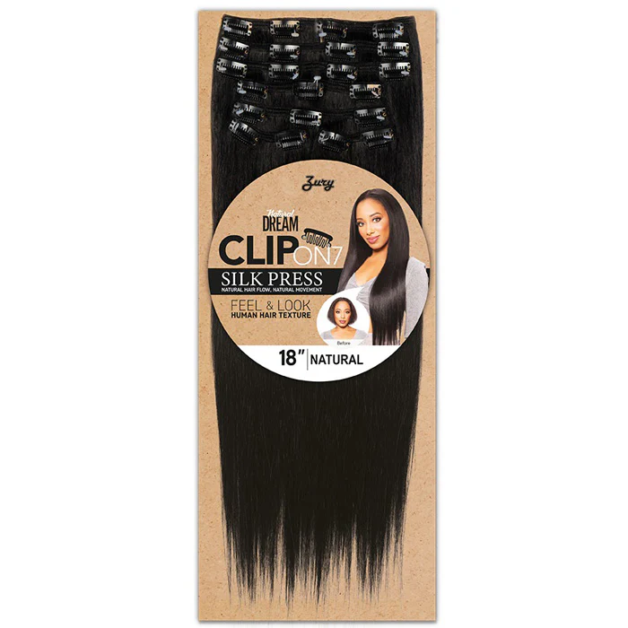 Zury Sis Natural Dream Clip On 7 Silk Press Weaves - NATURAL YAKY (18"/24"/30") - Image 2