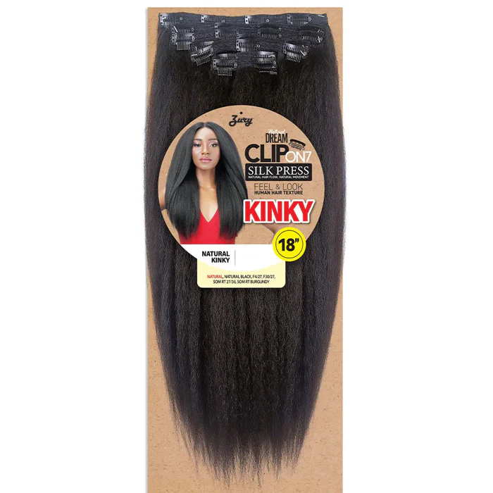 Zury Sis Natural Dream Clip On 7 Weave - NATURAL KINKY 18" - Image 2