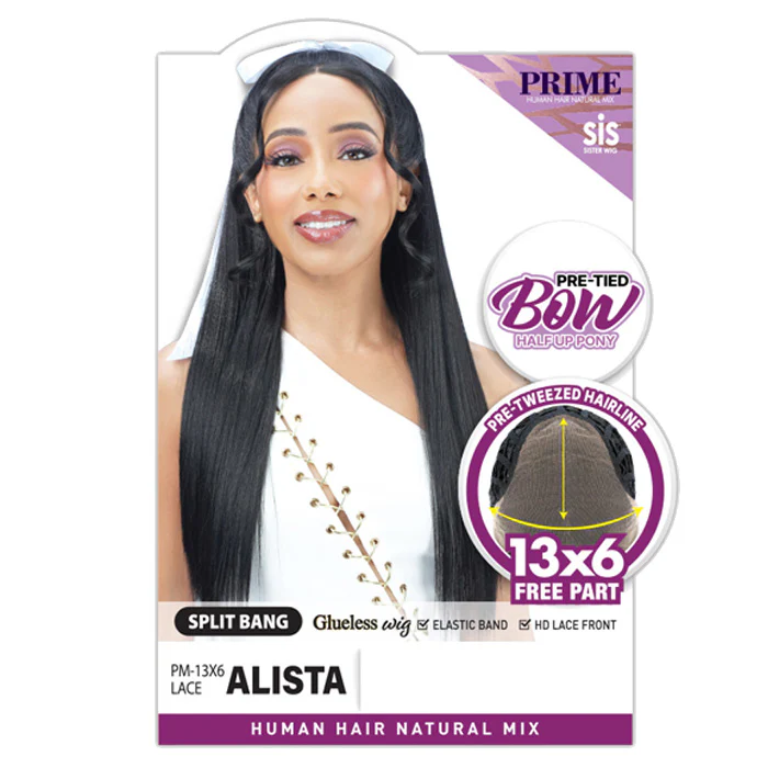 Zury Sis Prime Human Hair Blend Glueless 13x6 HD Lace Front Wig - ALISTA - Image 3