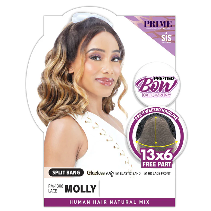 Zury Sis Prime Human Hair Blend Glueless 13x6 HD Lace Front Wig - MOLLY - Image 3