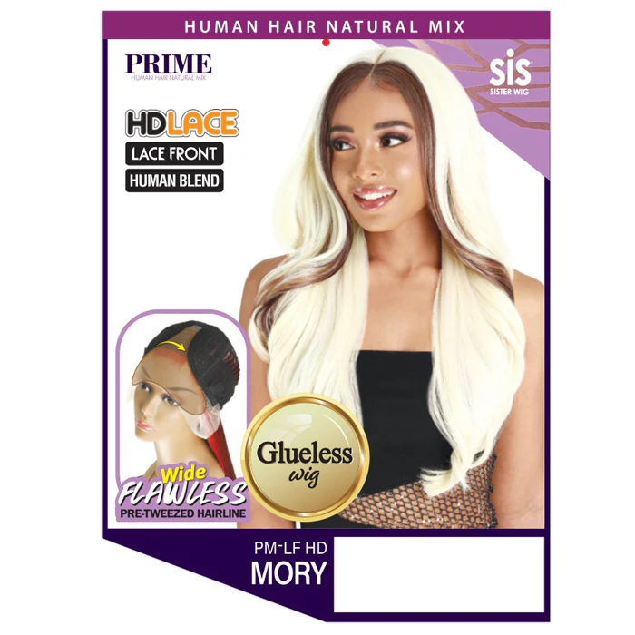 Zury Sis Prime Human Hair Blend HD Lace Front Wig - MORY - Image 3