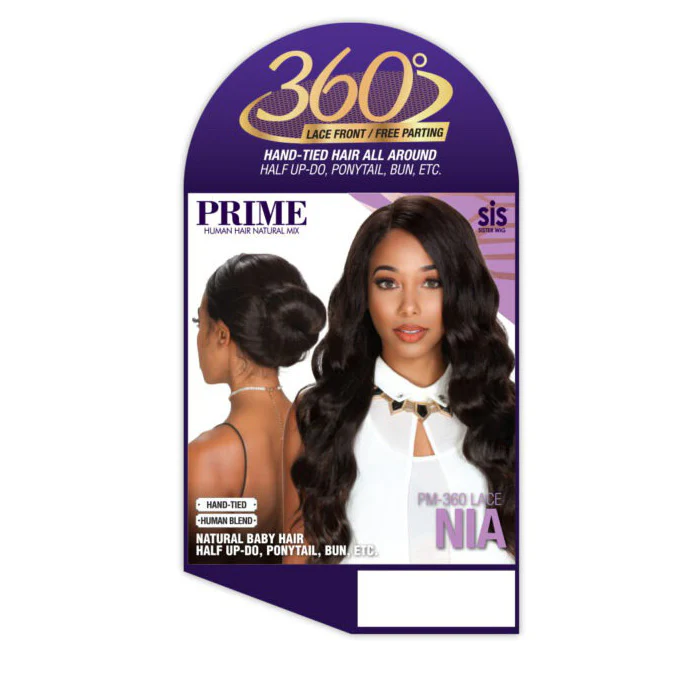 ZURY SIS PRIME HUMAN HAIR NATURAL MIX 360 Lace Front Wig PM 360-LACE NIA - Image 3