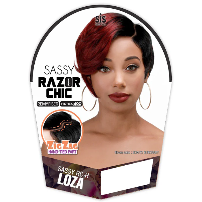 Zury Sis Sassy Razor Chic Zig Zag Lace Part Wig - SASSY RC-H LOZA - Image 3