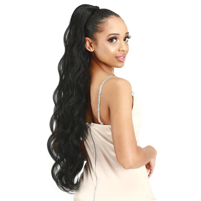 Zury Sis Silk Press Human Hair Texture Ponytail - MISS ND BODY