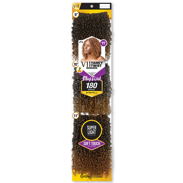 Zury Sis V11 Mini Twist Crochet Loop Braids - YANKY TWIST 9"/10"/11" - Image 2