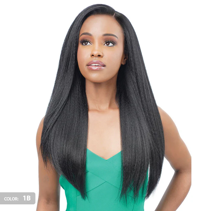 Zury Sis Yaki Texture Glueless Human Hair Blend 13x6 HD Lace Front Wig - ALORA - Image 2