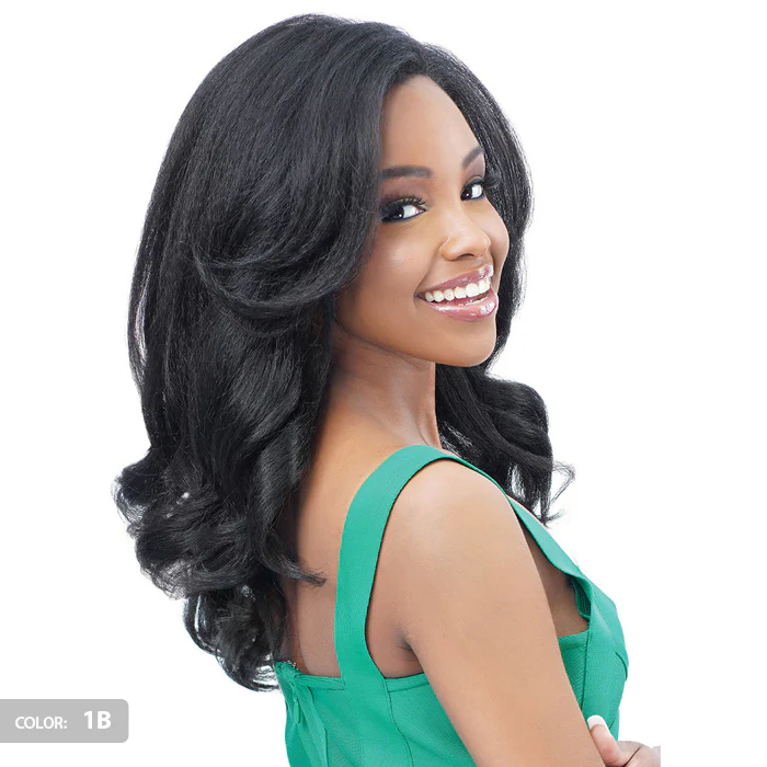Zury Sis Yaki Texture Glueless Human Hair Blend 13x6 HD Lace Front Wig - OLINDA - Image 2